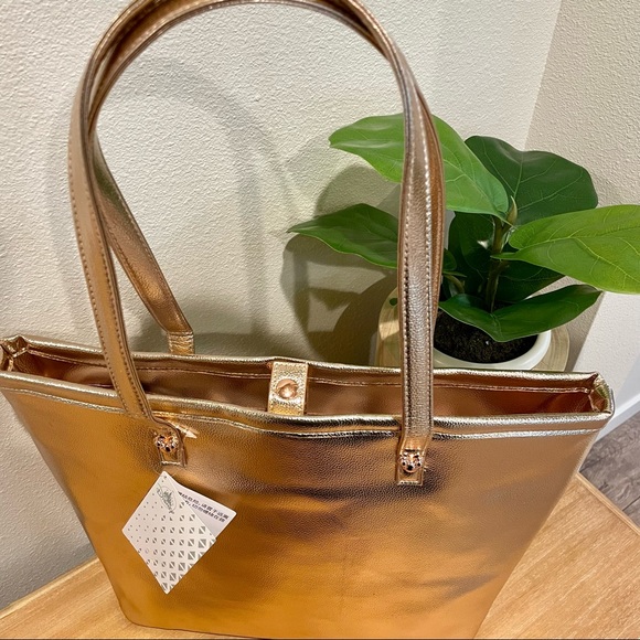 Disney Parks Mickey Mouse Icon Tote Bag Rose Gold - Picture 5 of 13